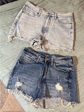 Old Navy Distressed Denim Shorts Duo - Light Wash & Dark Wash